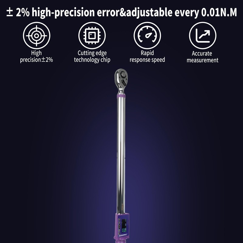 UYECOVE Digital Torque Wrench 1/2 Drive, (14.7-295 FT-LB/20-400N.M) ±2% High