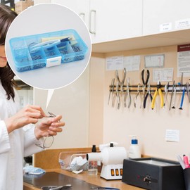 500-teiliges Brillenreparatur-Werkzeug-Set, Brillenreparatur-Schraubendreher-Set – Mini-Schraubendreher, Schrauben, Muttern, Silikon-Nasenpolster, Pinzette, Brillenputz-Sortiment