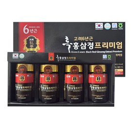 Premium 6-Year-Old Black Ginseng Extract, 240g, Set of 4