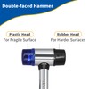 KAIHAOWIN 1.0 inch (25 mm) Rubber Hammer, Plastic Hammer, Combination