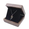 DSHOM Natural Walnut Wooden Pendant Necklace Gift Box Pendant Storage