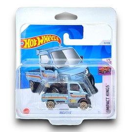 Hot Wheels Mighty K (Metallic Light Blue) 1/5 Compact Kings - 2024-21/250 (Short Card) - COMES IN A KLAS CAR KEEPER SHORT CARD PROTECTOR CASE - HTC17