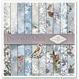 ITD Collection - Scrapbooking Package 12 x 12 inches, Scrapbooking Paper, Decorative Paper, Decoupage, Card Making, Paper Size - 310 x 320 mm (SLS043) 10 Sheets + 1, Decorated with Frost