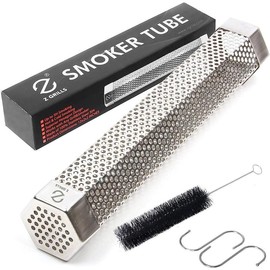 HEXAGON TUBE SMOKER WITH 2 HOOKS AND BRUSH - Quantity: 1 PIECE