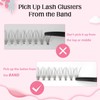 Parriparri Individual Lashes 200 Pcs Cluster Lashes Natural 10D DIY