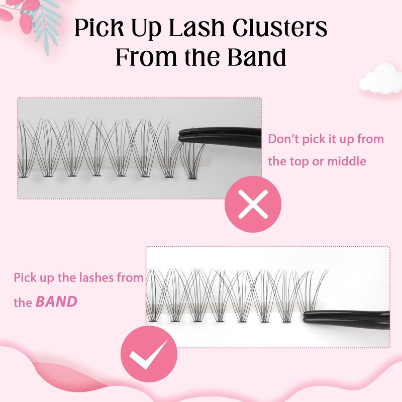 Parriparri Individual Lashes 200 Pcs Cluster Lashes Natural 10D DIY