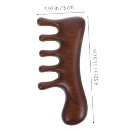 Healeved Pcs Wide Tooth Hair Comb Sandalwood Scalp Massager Wooden Wide Tooth Brush