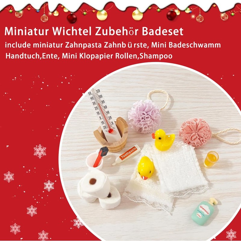 Gnome Accessories Construction Site, 20 Pieces Miniature Gnome Christmas Decoration