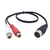 CERRXIAN Lemeng 5 Pin Male Din To 2 Rca Female