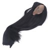 Black Doll Hair Soft Flexible Thick Hair with Bangs for