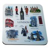 Artistic London Beverage Souvenir Coasters, Set of 4 Coasters! Artistique!