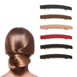 scicent Girls Hair Clips 6 Pcs Elegant Spring Hair Grips for Women Girls Acrylic Steel Hair Clip Snap Hair Pins No-Slip Solid Color Hairpin Fashion Hair Accessories for Daily Wearing - 28011