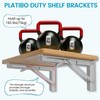 Platibo Folding Shelf Brackets 16 Inch,Heavy Duty Metal Collapsible Shelf