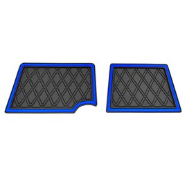 Xtreme Mats Dash Mats and Golf Cart Cubby Inserts Compatible with ICON/Advanced EV - Blue Trim - Surface Protection for Golf Car Dash Areas