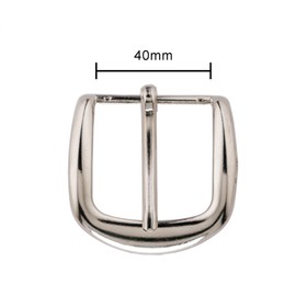 CATTANEO Schnallen aus Zamak für 40 mm Gürtel – Zubehör für Lederwaren – galvanische Oberflächen – vielseitiges Design, langlebig und rostfrei, vernickelt, Bordo squadrato