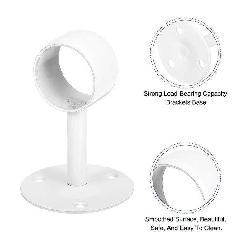 sourcing map 4 Pcs 1.5 Inch Curtain Rod Holder, Ceiling