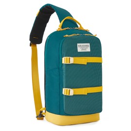 EVER ADVANCED Crossbody Sling Bag for Men Women Shoulder Bag, Small One Strap Backpack Lightweight Chest Bags for Travel, Hiking, Dog Walking, Cycling, Capacity 7L, Green