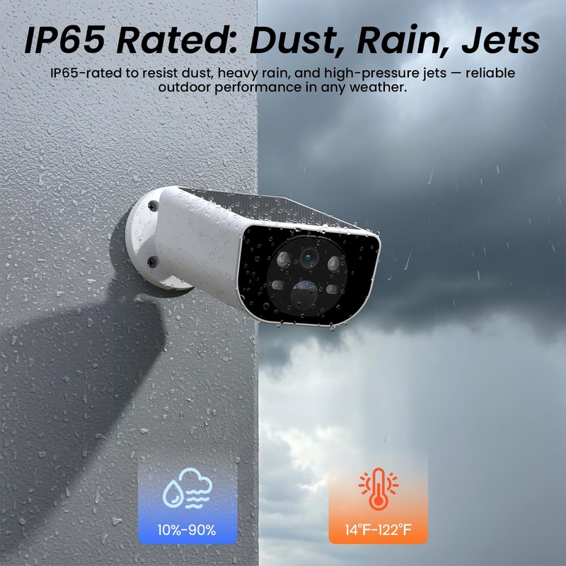 Cinnado Security Cameras Wireless Outdoor - Home Security Cameras Solar
