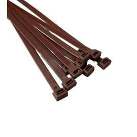 On1shelf® Cable Ties, 650mm x 12.0mm, 65cm, Premium Cable Ties, Strong and Long Nylon Cable Ties (10, Brown)