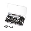 HARFINGTON 50 Set Grommet Eyelets Grommet Tool Kit Black 14mm