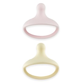 Kids Heroes Chupones para Bebe 3 a 36 Meses de Una Sola Pieza de Silicona Suave, Segura y Libre de BPA, Paquete de 2 (Rosa y Vainilla)