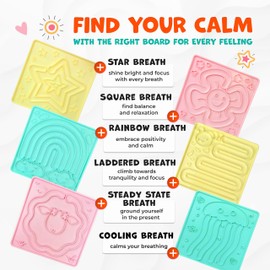 Skywin Maze Boards, Learn Breathing Patterns for Kids Ideal Play Therapy Toys and Calm Down Corner Supplies, Enhance Mindfulness for Kids and Social Emotional Learning Activities