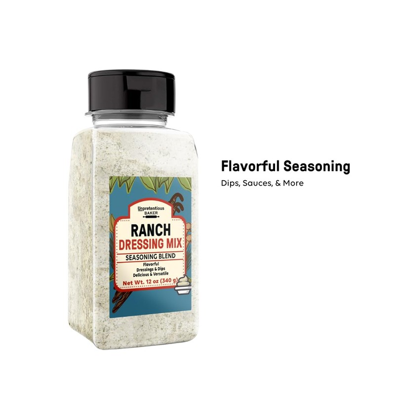 Unpretentious Ranch Dressing Mix, 12 oz, Dips & Dressings, Powder