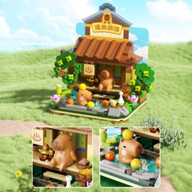 TOP TOY Capybara Hot Springs Block Set, Toy Figurine, Decorative, Educational Birthday, Gift, Christmas Gift, For Boys, Girls, Children, 8 Years Old, 14 Years Old, Elementary School Students, Pretend