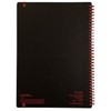 CASE OF 6 Black n' Red Twin Wirebound Notebook, Poly