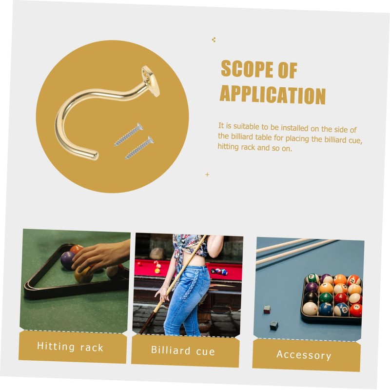 GRIRIW 1 Set Convenient Wear Resistant Billiard Cue Hook Multi