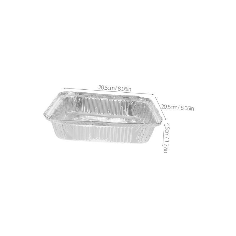 NOLITOY 30pcs Aluminum Foil Baking Trays Square Disposable Loaf Pans