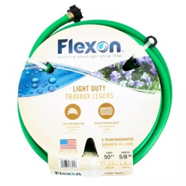 Flexon 50ft Garden Hose 5/8" Light Duty Made in America