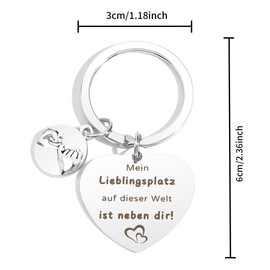 Christmas Gifts Partner Secret Santa Gift Keyring Couple Gifts Christmas Gift For Boyfriend Gifts For Girlfriend Gifts For Couples Anniversary Gift For Him And Her Couples, silver