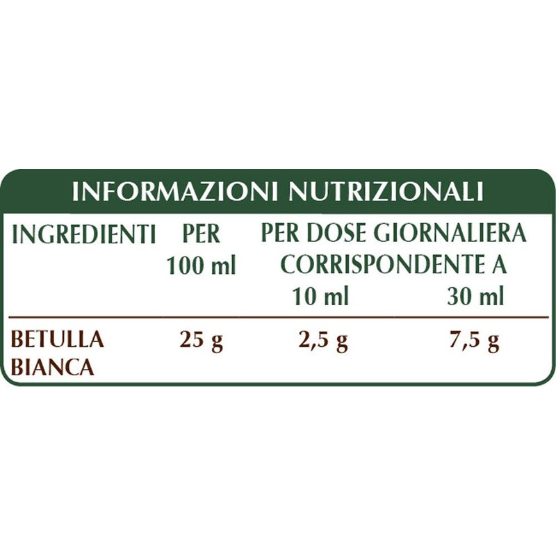 Dr. Giorgini Integratore Alimentare, Betulla Bianca Estratto Integrale Liquido Analcoolico