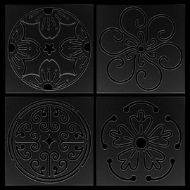 FREEBLOSS 4pcs Acrylic Sashiko Stencil Kit Plastic Sashiko Stencil Cherry Blossoms Sashiko Pattern Template Acrylic Embroidery Tool Geometric Sashiko Pattern Template Drawing Line 4.7 * 4.7inch