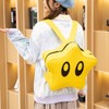 Star Backpack Bright Yellow Cute Stylish Schoolbag Waterproof Large Capacity