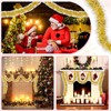 LATERN 10 m Christmas Tinsel Garland, Gold Colour Metallic Tinsel,