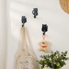 Synovana Cat Hooks Wall Mount, Cat Iron Wall Hooks Decorative