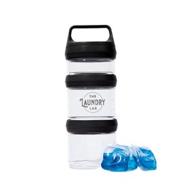 The Laundry Lab Bottle- Small Reusable Detergent Storage for Apartments & Dorms (Black)