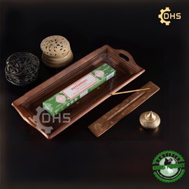 Satya Nag Champa Patchouli Incense Sticks | Full Box of 12 | With DHS Incense Stick Holder | Used for Aromatherapy, Yoga, Meditation, and Relaxation