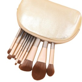 Juego de brochas maquillaje 10 piezas, juego especial súper suave, cepillo portátil for sombra ojos, completo                                         