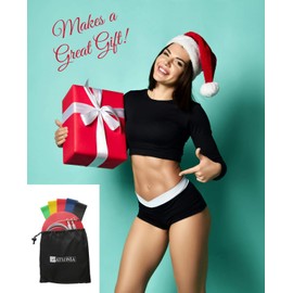 Resistance Exercise Booty Bands & Core Gliders & Jump Rope Set, Ab Floor Slider Discs w/ Double Side, Fitness Hip Circle Bands, Speed Jump Rope Crossfit for Men and Women Gift, Full Body Workout Fitness Exercise (Latex Set)