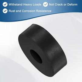 M METERXITY 16-Pack Rubber Spacer 0.39" ID 1.18" OD 0.39" Thick Neoprene Anti Vibration Pads Round Isolation Washers Bushings for Cars/Boats/Home/Machinery, Shock Noise Reduction Pads [Black]