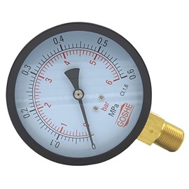 100mm 10 Bar Side Entry Manometer Pressure Gauge M20x1,5 + 1/2" BSP Reduction