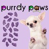 Purrdy Paws 100-Pack Soft Nail Caps for Dog Claws Purple Holographic Glitter XXL