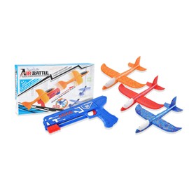 azimporter 3 Pack Foam Airplane Launcher, 13.8" LED Foam Gliders