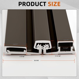 MorningRo 1 Pcs 83" Heavy Duty Continuous Hinge Y, Full Surface Anodized Aluminum Continuous Geared Hinge Center Pivot Tamperproof for Repairing Storefront Door Installations Door (Dark Bronze)