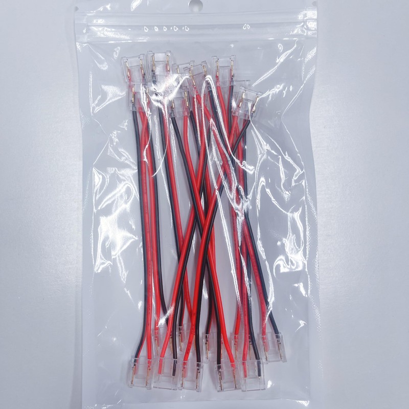 Clearhill 8mm 2Pin 10Pcs Press-in Assembly COB led Strip connectors,Ultra