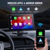 Portable Wireless Carplay Screen, PBYRD 9" Touchscreen with 4K HD