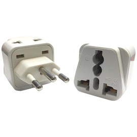 CKITZE BA-13 Grounded Universal 2-in-1 Plug Adapter Type N for Brazil & South Africa - CE Certified